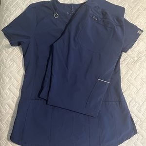 Cherokee Infinity Anti-Microbial Size Small Scrubs in Navy Blue